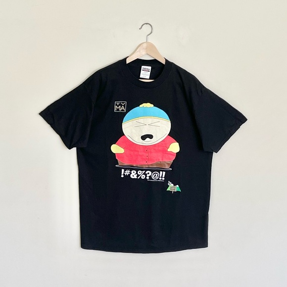 Vintage 1997 South Park Comedy Central Eric Cartman Bleep Black T Shirt Adult XL